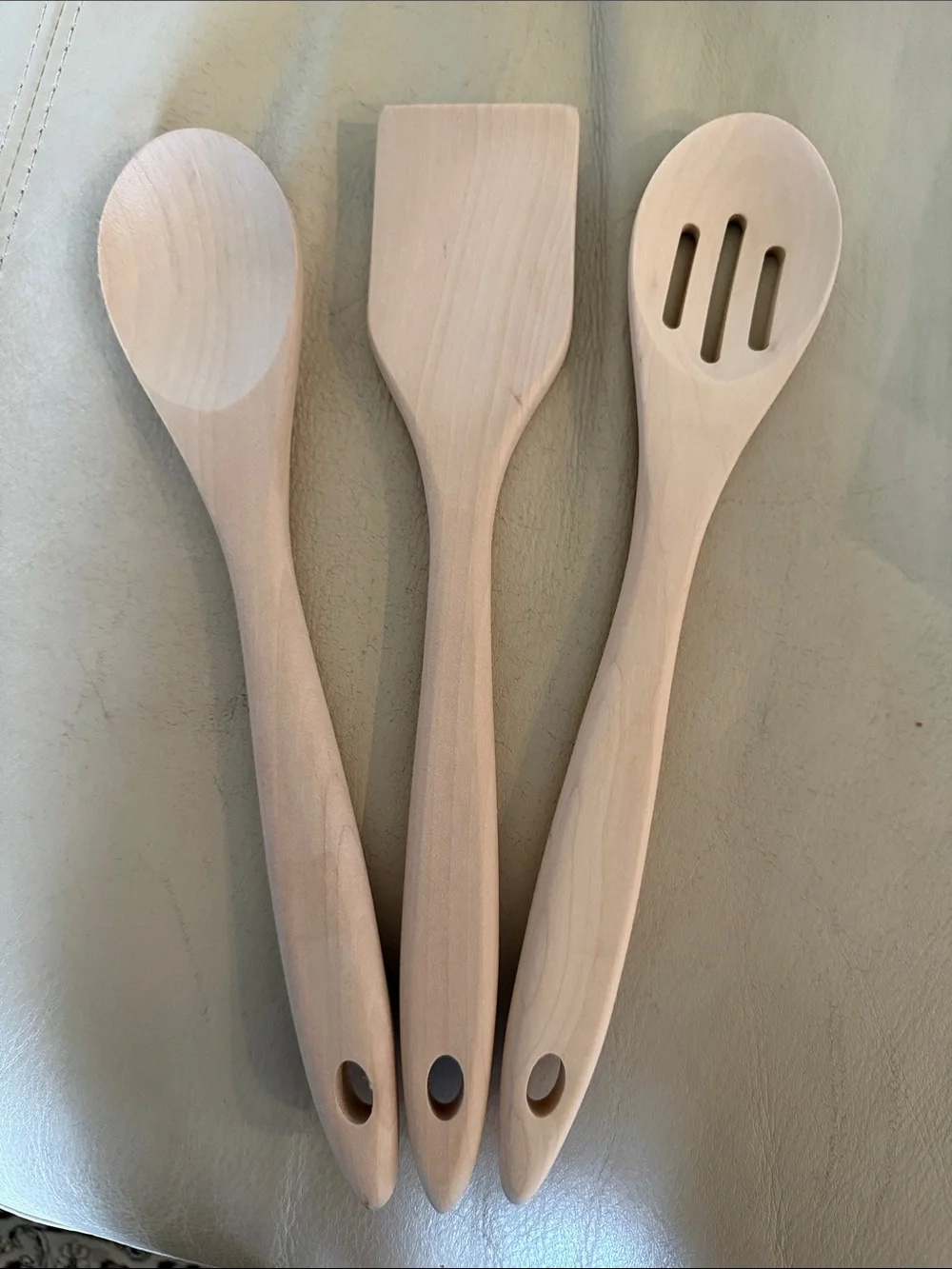 Natural Wood 3-Piece Serving Utensil Set - Light Wood. Brand new never used